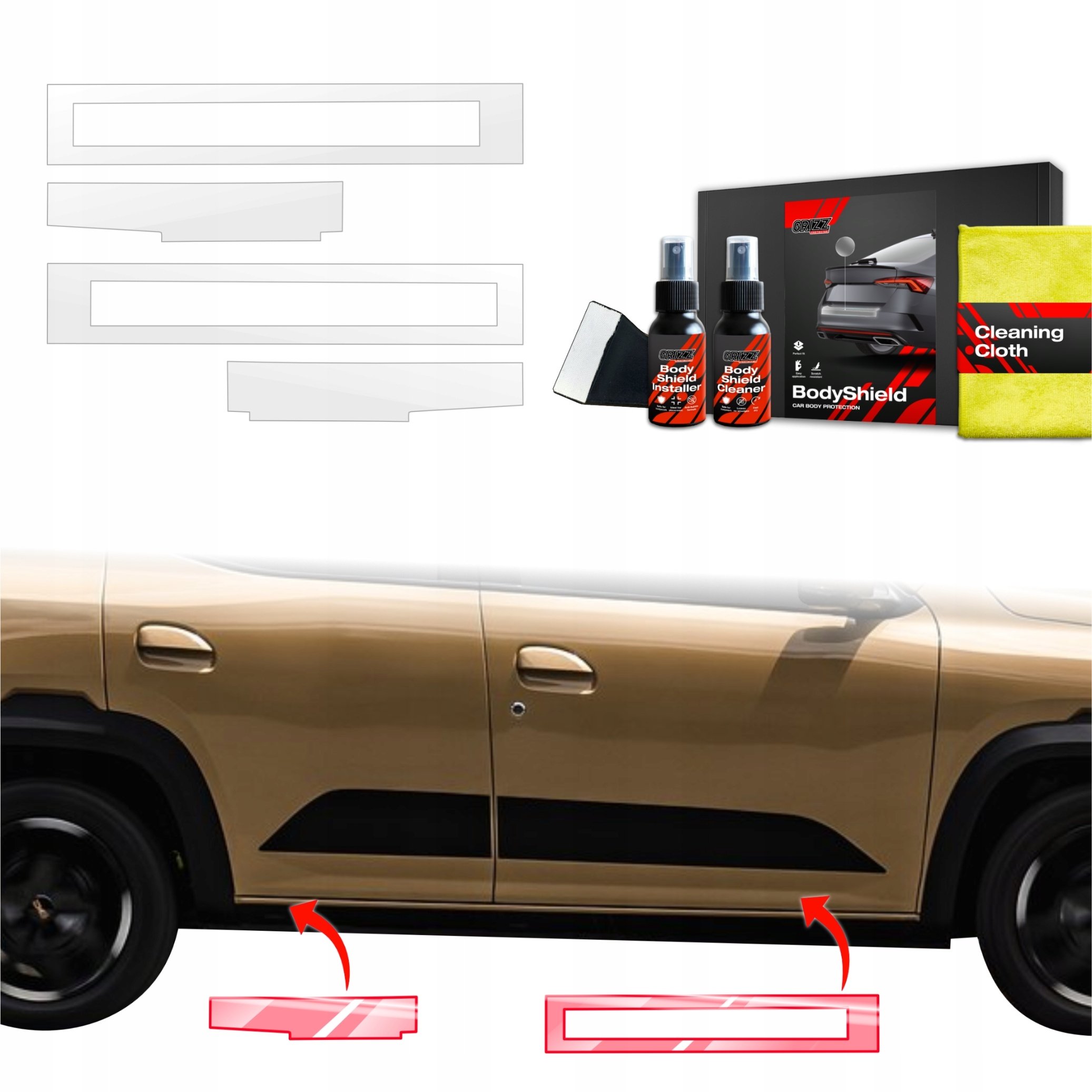 GrizzGlass  progi GrizzGlass BodyShield do Dacia